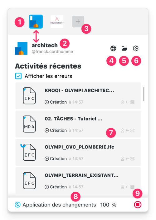 1-comprendre-les-pictogrammes-de-la-fenêtre-de-kroqi-drive-5.2.4-avec-synchronisation-de-fichiers-en-cours