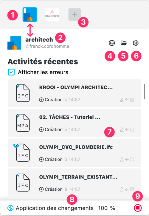 10-comprendre-les-pictogrammes-de-la-fenêtre-de-kroqi-drive-5.2.4-avec-synchronisation-de-fichiers-en-cours
